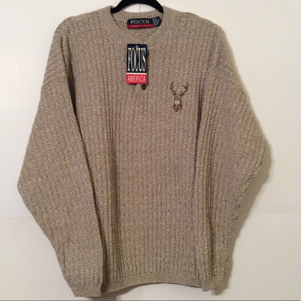 NWT Focus America XL 100% Cotton Sweater
